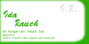 ida rauch business card